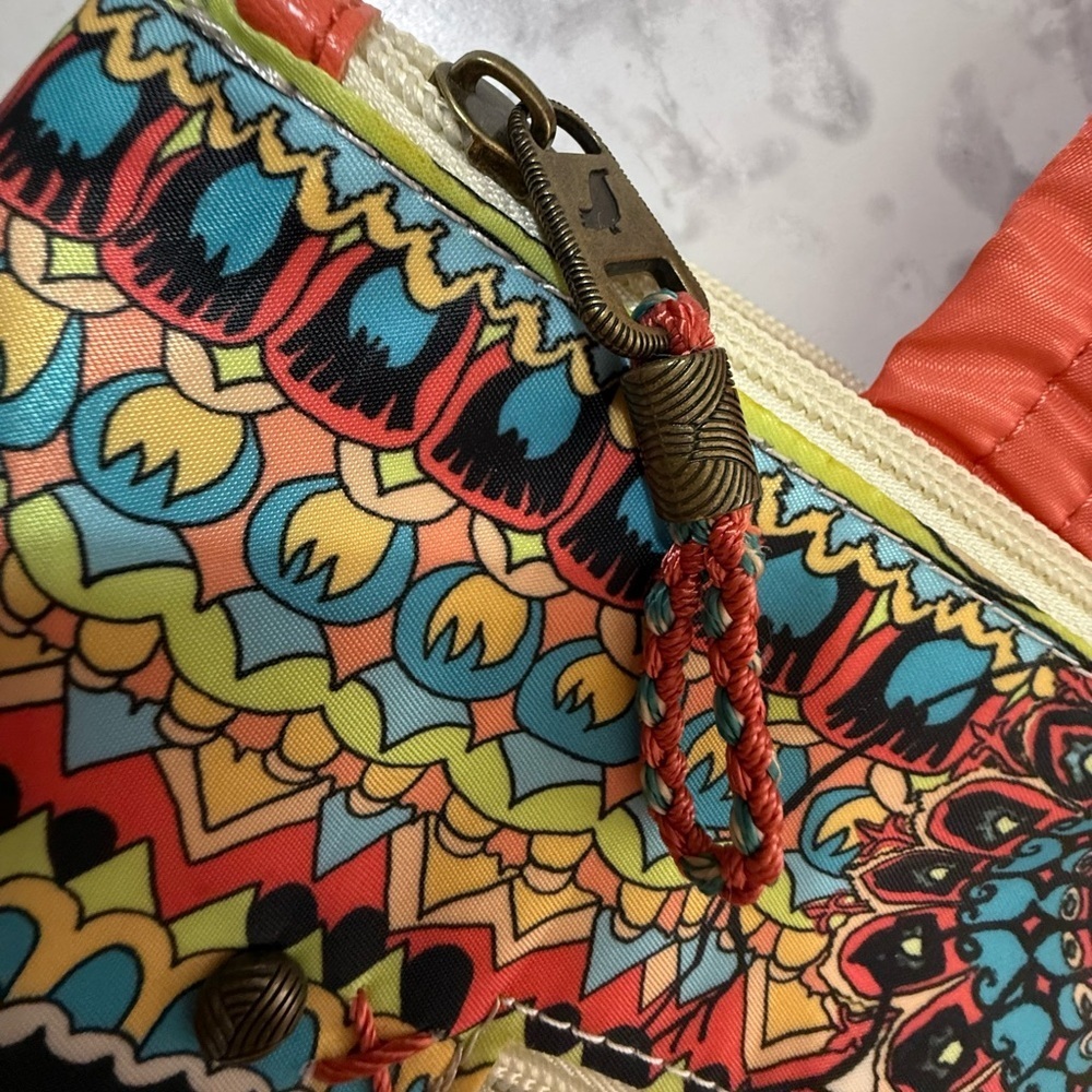 Boho colorful print Sakroots Kota reversible quilted Tote bag - Picture 10 of 16